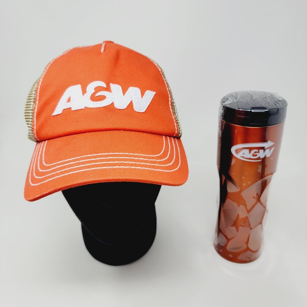 A&W Mesh Hat and Tumbler collectors lot